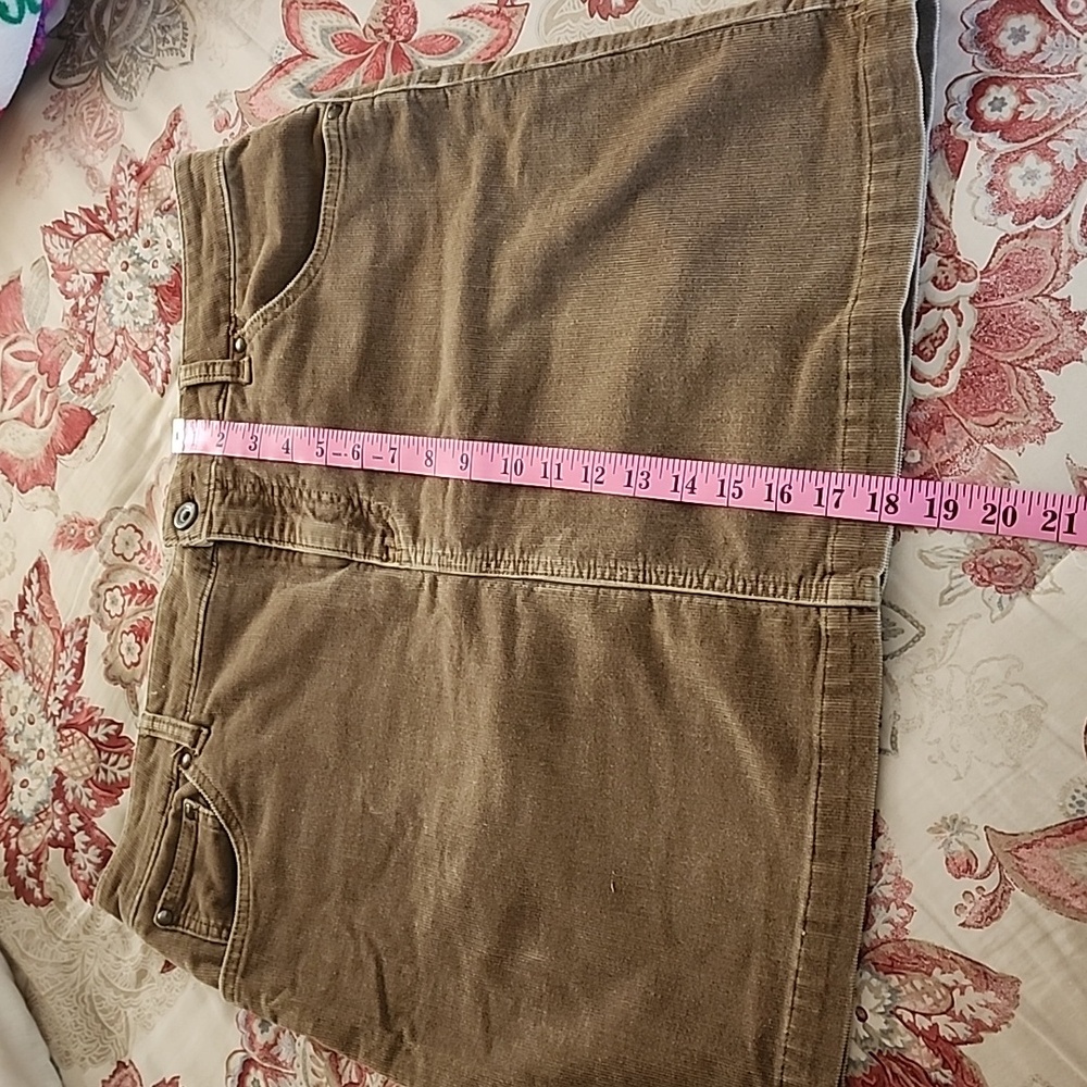 Gap Corduroy Skirt Womans 14 Brown,  with 4 Pockets Jean Style Skirt - Picture 8 of 9